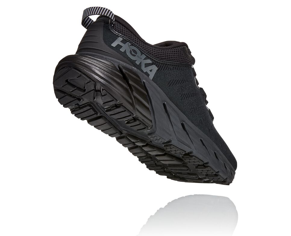 Men's Hoka One One Gaviota 3 Road Running Shoes Black / Black | ZCYIHX219