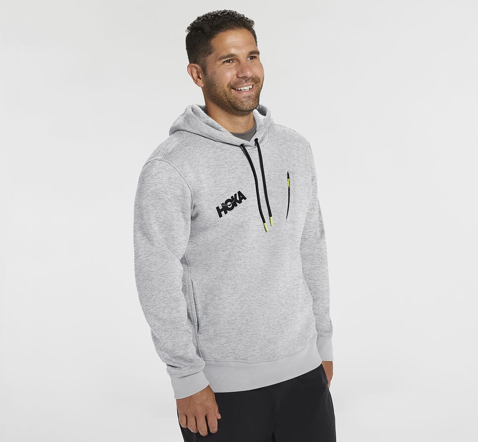 Men's Hoka One One Hoodie Hoodie Wild Dove | ELDCZA182