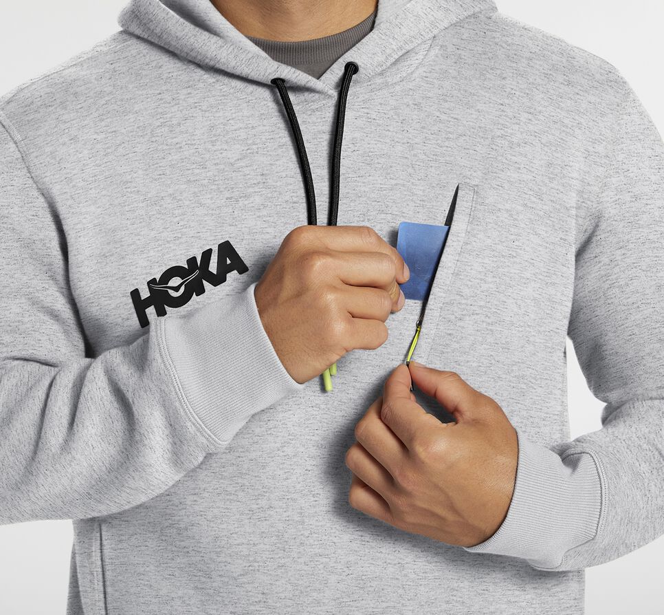 Men's Hoka One One Hoodie Hoodie Wild Dove | ELDCZA182