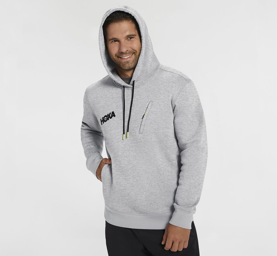 Men\'s Hoka One One Hoodie Hoodie Wild Dove | ELDCZA182