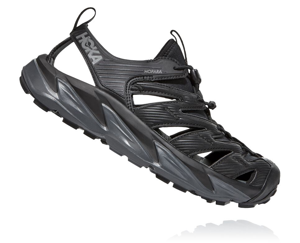 Men's Hoka One One Hopara Hiking Boots Black / Dark Shadow | ZDAWTB360