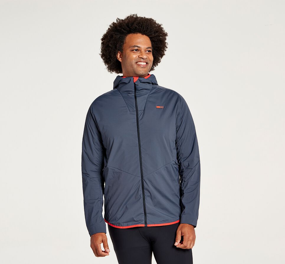 Men\'s Hoka One One Hybrid Run Jackets Ombre Blue | ESIWBZ657