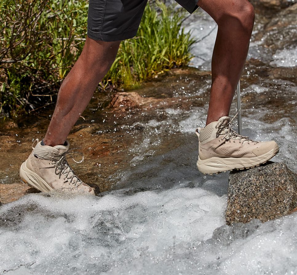 Men's Hoka One One Kaha GORE-TEX Hiking Boots Dune / Oxford Tan | LGQWJH286