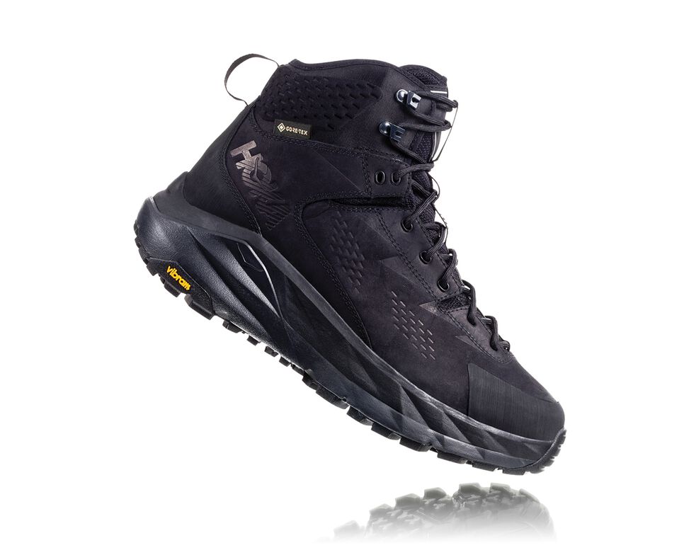 Men's Hoka One One Kaha GORE-TEX Hiking Boots Black / Phantom | OCPAYW875