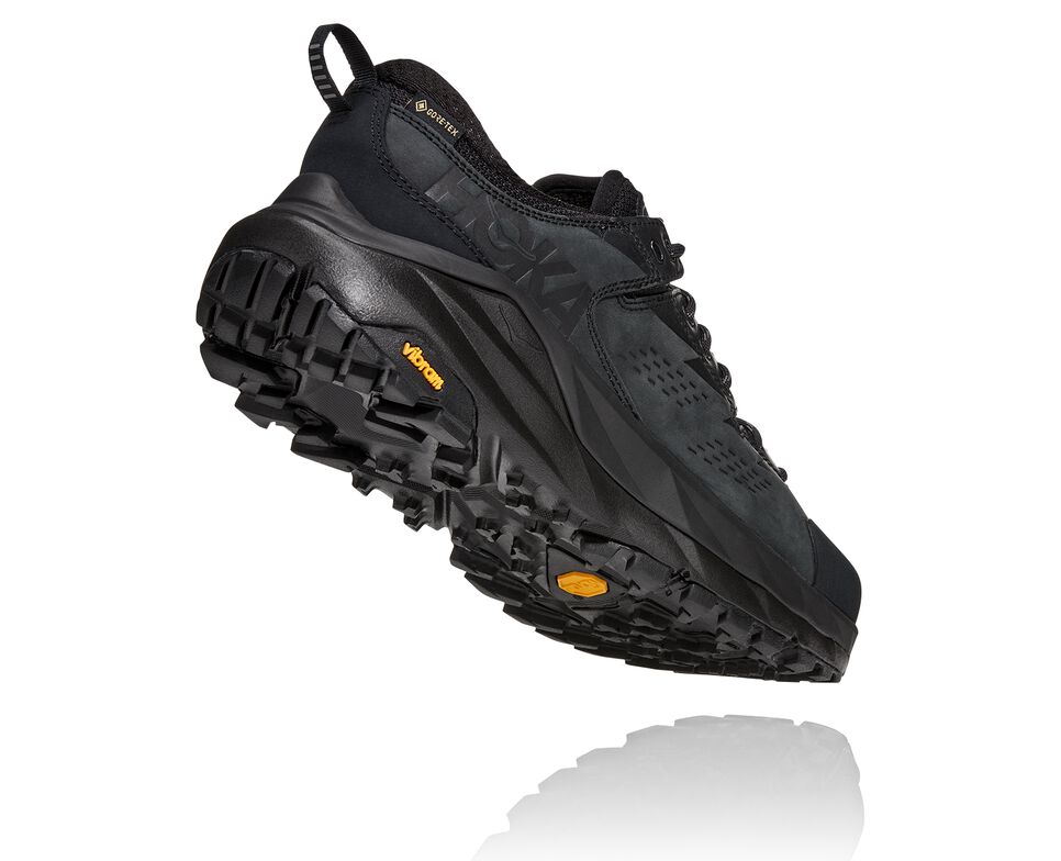 Men's Hoka One One Kaha Low GORE-TEX Hiking Boots Black / Charcoal Gray | XHUYZR063