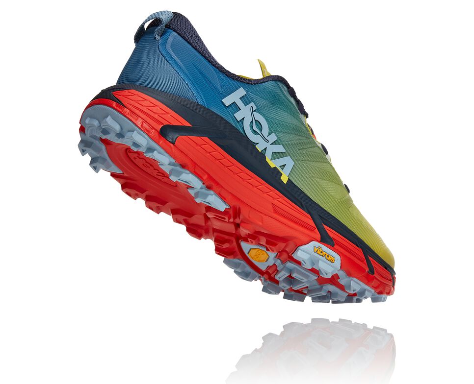 Men's Hoka One One Mafate Speed 3 Trail Running Shoes Provincial Blue / Fiesta | XBARUW359