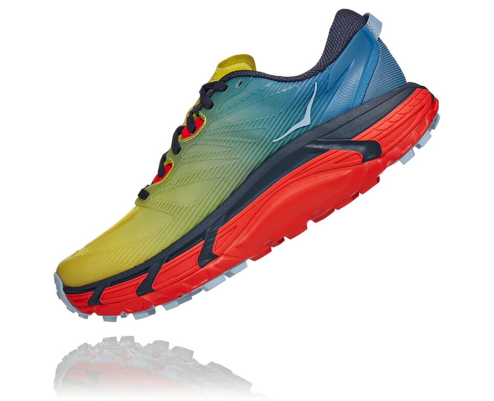 Men's Hoka One One Mafate Speed 3 Trail Running Shoes Provincial Blue / Fiesta | XBARUW359