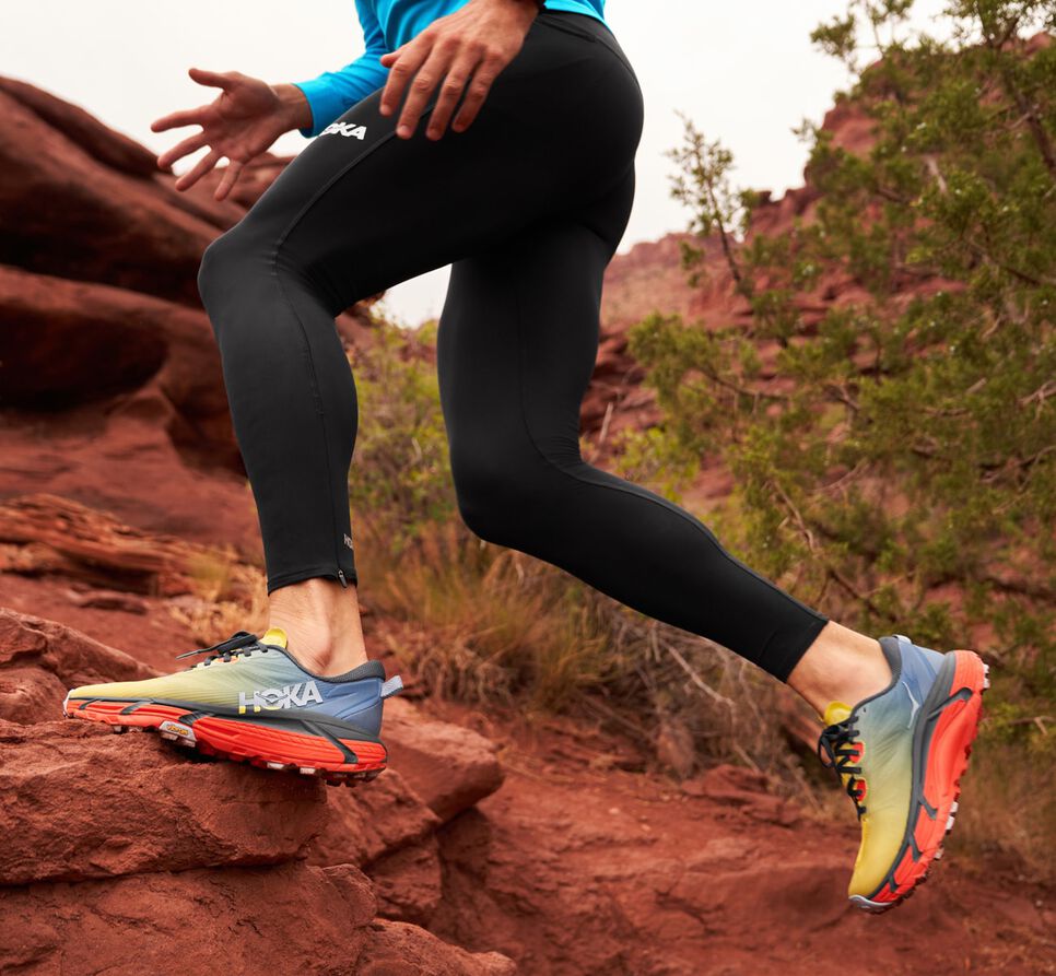 Men's Hoka One One Mafate Speed 3 Trail Running Shoes Provincial Blue / Fiesta | XBARUW359