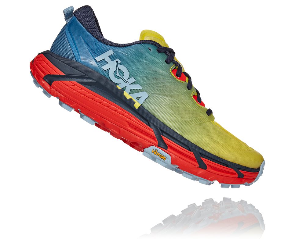 Men's Hoka One One Mafate Speed 3 Trail Running Shoes Provincial Blue / Fiesta | XBARUW359