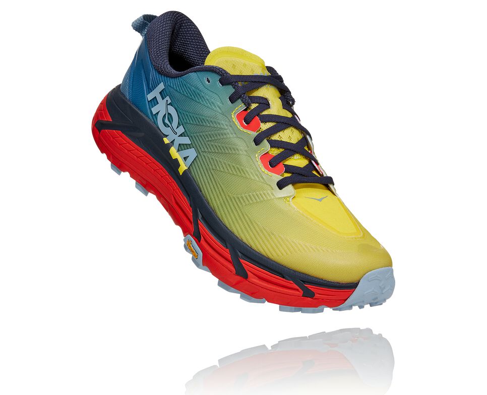 Men\'s Hoka One One Mafate Speed 3 Trail Running Shoes Provincial Blue / Fiesta | XBARUW359