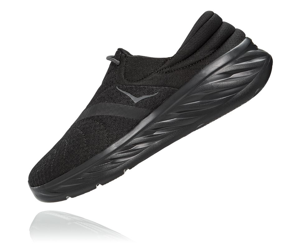 Men's Hoka One One Ora Recovery Shoe 2 Sandals Black / Black | NIHXZM840