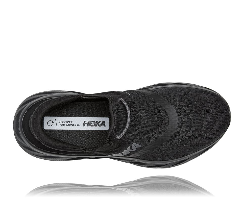 Men's Hoka One One Ora Recovery Shoe 2 Sandals Black / Black | NIHXZM840