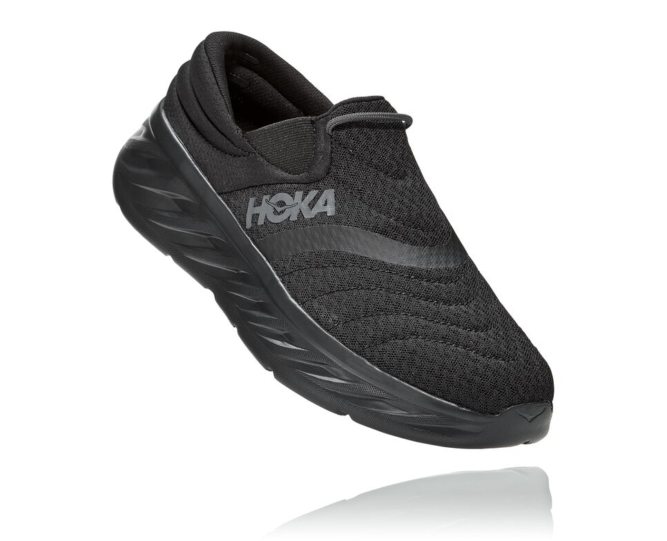 Men\'s Hoka One One Ora Recovery Shoe 2 Sandals Black / Black | NIHXZM840