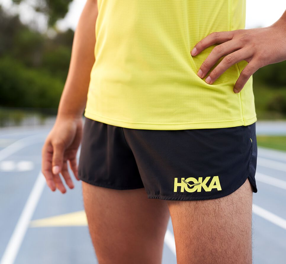 Men's Hoka One One Performance Woven 2" Short Shorts Black | ESVZCB324