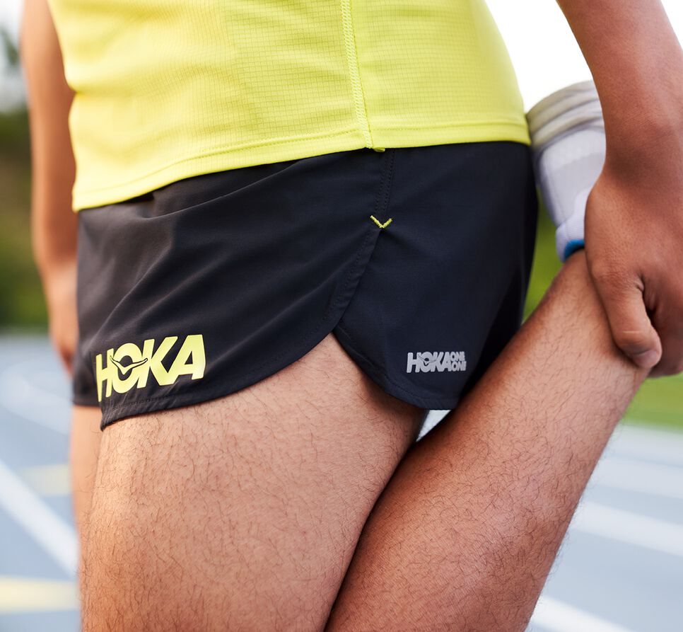 Men's Hoka One One Performance Woven 2" Short Shorts Black | ESVZCB324