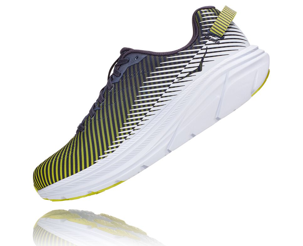 Men's Hoka One One Rincon 2 Road Running Shoes Odyssey Grey / White | FCIMWZ701