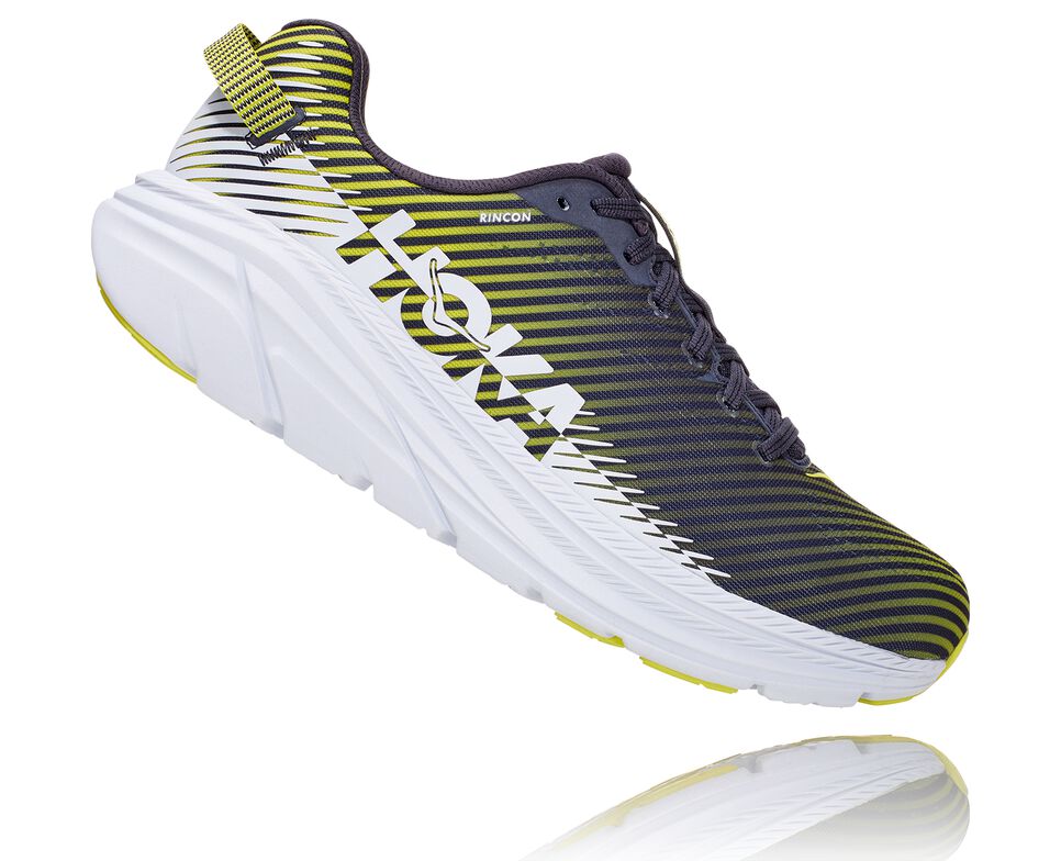 Men's Hoka One One Rincon 2 Road Running Shoes Odyssey Grey / White | FCIMWZ701