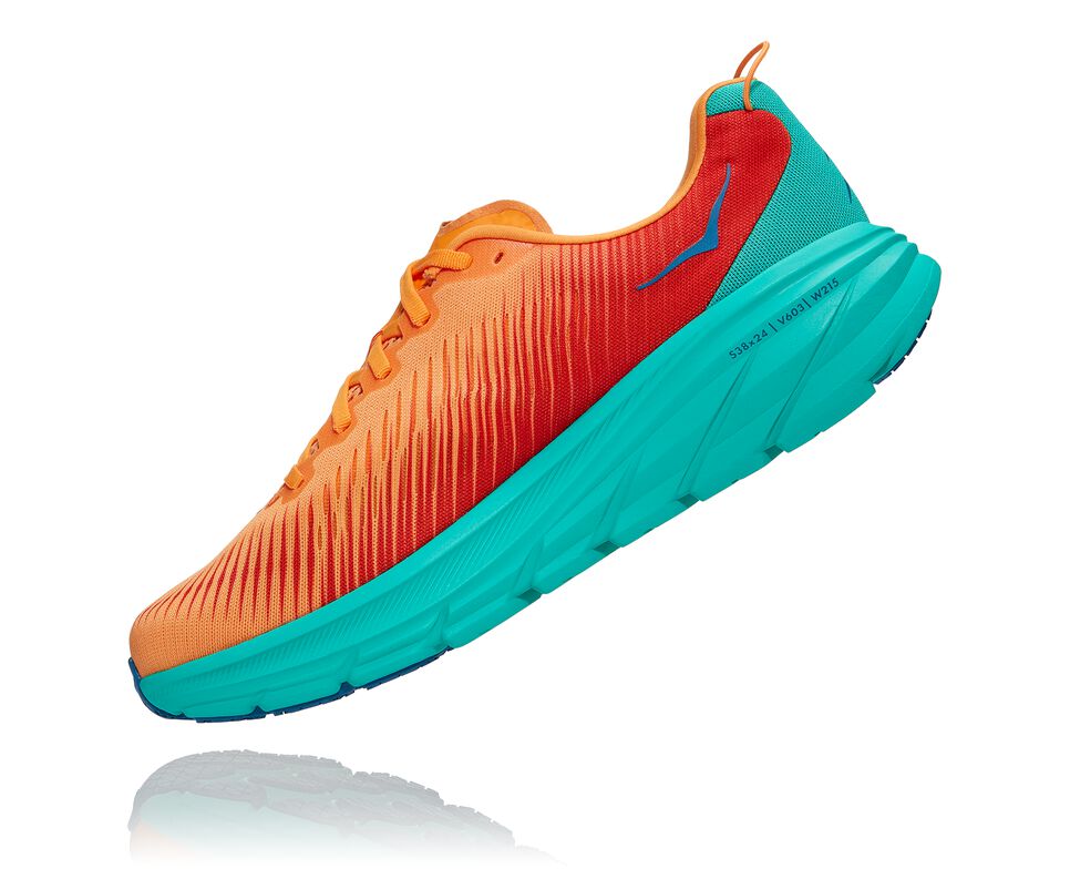 Men's Hoka One One Rincon 3 Road Running Shoes Blazing Orange / Fiesta | FPIMVJ203