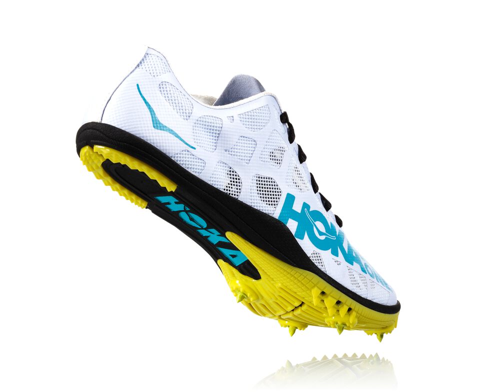 Men's Hoka One One Rocket MD Spikes Shoes Black / Cyan | YVUZLF850