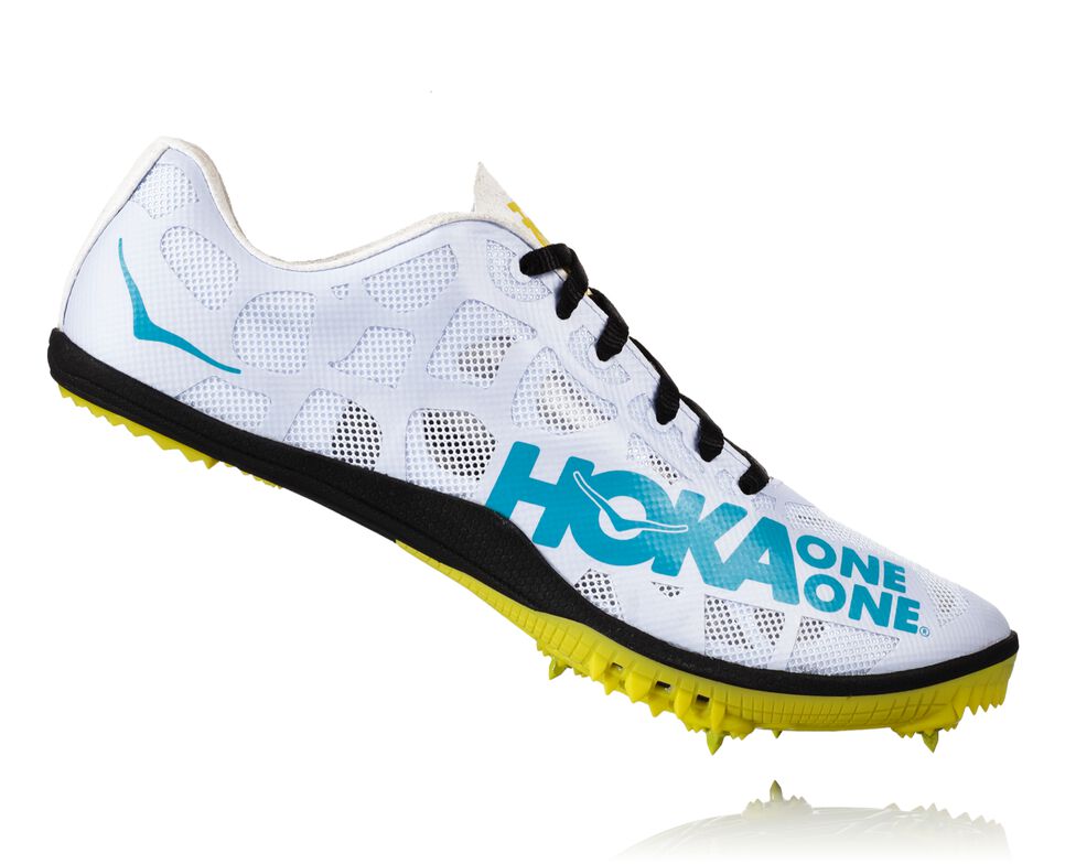 Men's Hoka One One Rocket MD Spikes Shoes Black / Cyan | YVUZLF850