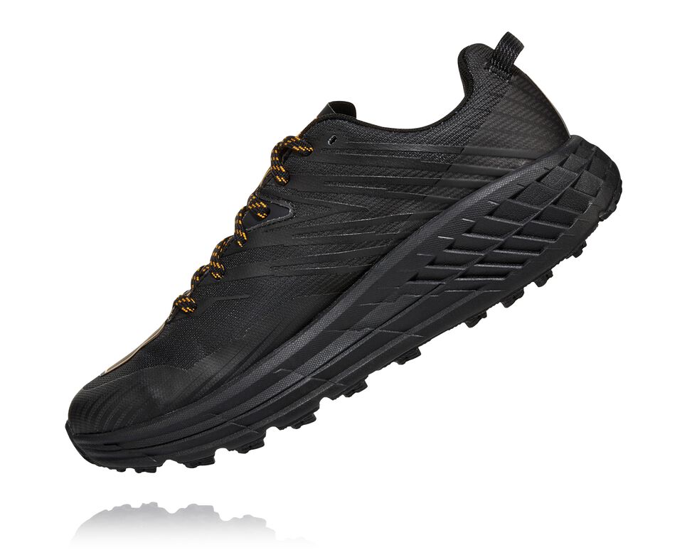 Men's Hoka One One Speedgoat 4 GORE-TEX Trail Running Shoes Anthracite / Dark Gull Grey | APQLGH581