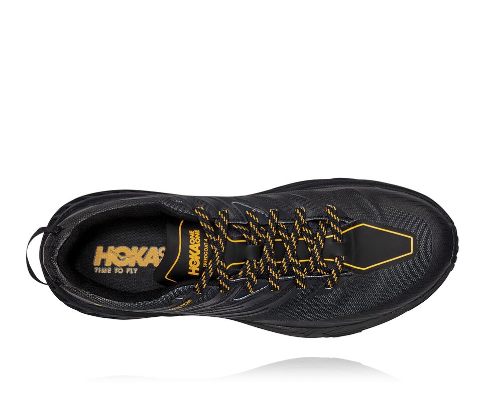 Men's Hoka One One Speedgoat 4 GORE-TEX Trail Running Shoes Anthracite / Dark Gull Grey | APQLGH581