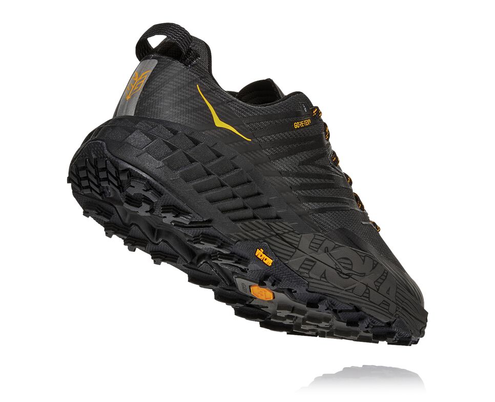 Men's Hoka One One Speedgoat 4 GORE-TEX Trail Running Shoes Anthracite / Dark Gull Grey | APQLGH581