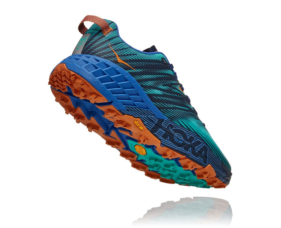 Men's Hoka One One Speedgoat 4 Trail Running Shoes Atlantis / Dazzling Blue | FEUVZB296