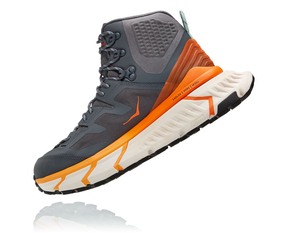 Men's Hoka One One TenNine Hike GORE-TEX Hiking Boots Castlerock / Persimmon Orange | BORECW920