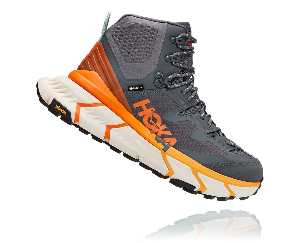 Men's Hoka One One TenNine Hike GORE-TEX Hiking Boots Castlerock / Persimmon Orange | BORECW920