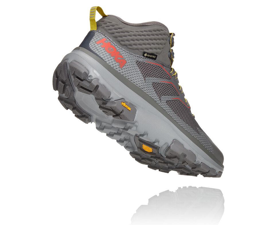 Men's Hoka One One Toa GORE-TEX Hiking Boots Charcoal Gray / Fiesta | AFZOQK985