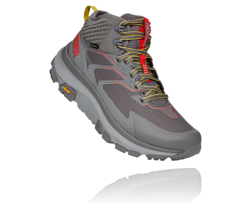 Men\'s Hoka One One Toa GORE-TEX Hiking Boots Charcoal Gray / Fiesta | AFZOQK985