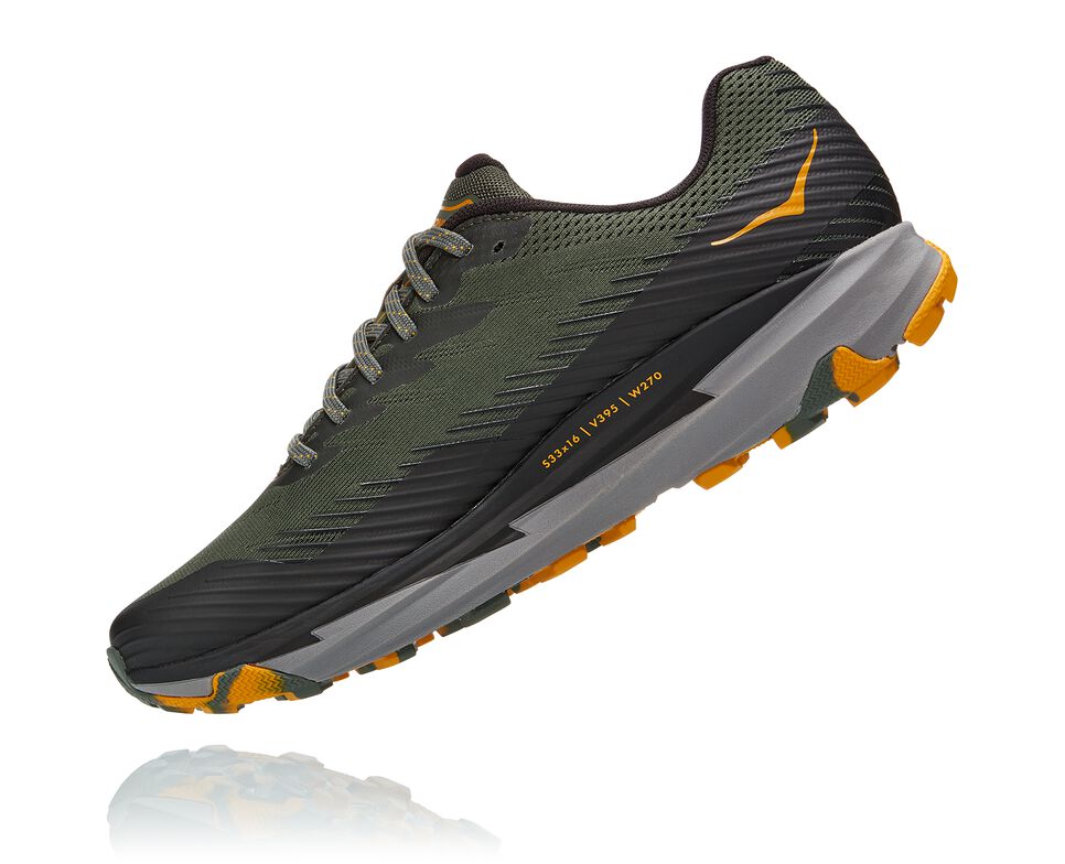 Men's Hoka One One Torrent 2 Trail Running Shoes Thyme / Golden Yellow | VJEQOF086