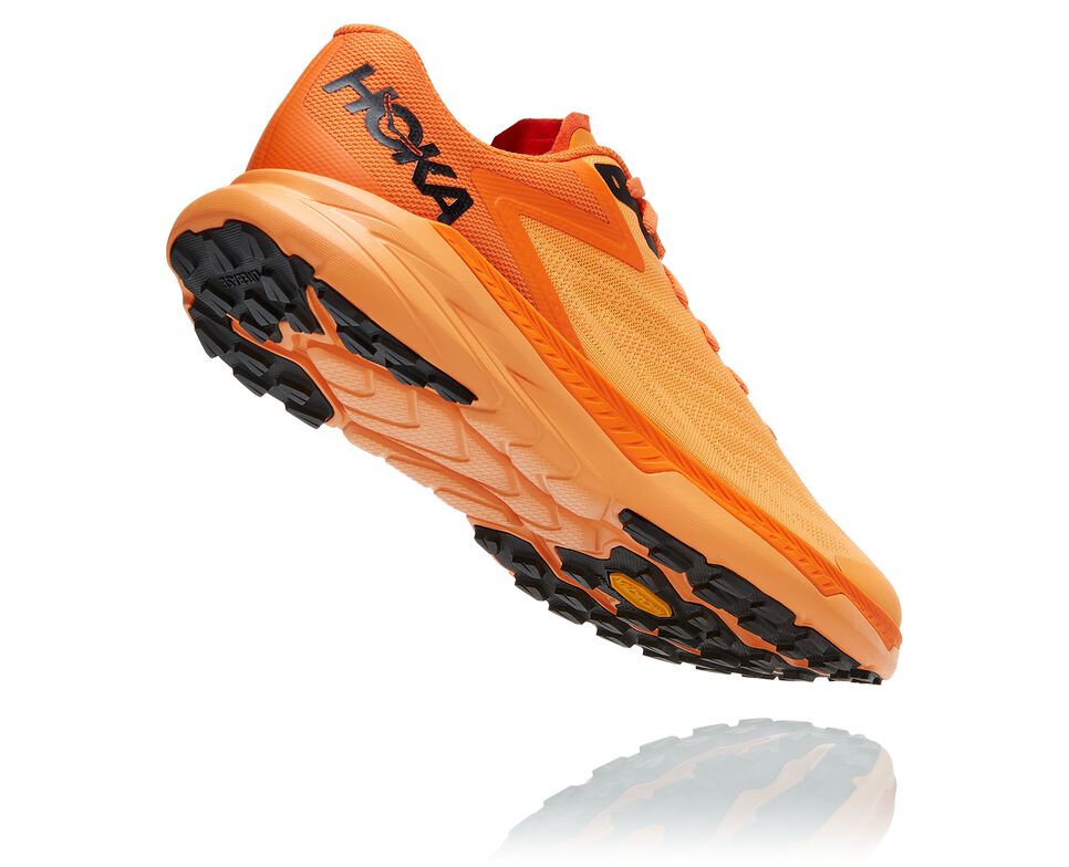 Men's Hoka One One Zinal Trail Running Shoes Blazing Orange / Persimmon Orange | TPARDJ298