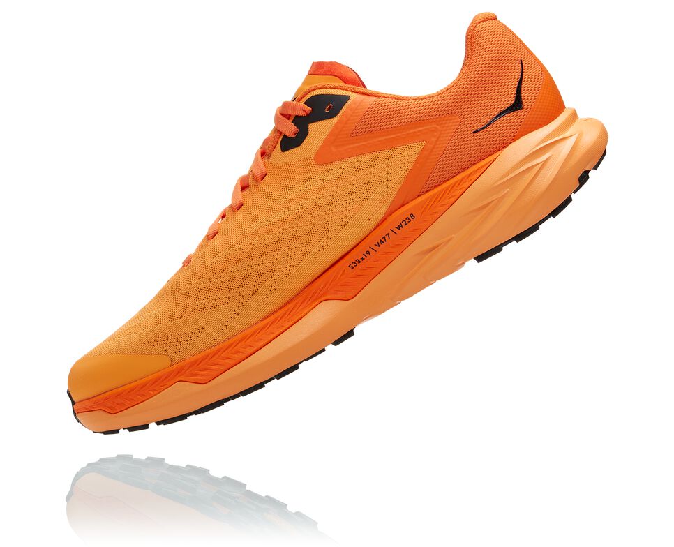 Men's Hoka One One Zinal Trail Running Shoes Blazing Orange / Persimmon Orange | TPARDJ298