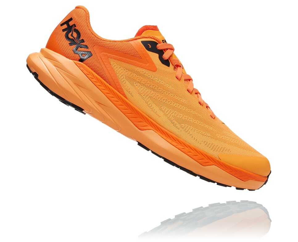 Men's Hoka One One Zinal Trail Running Shoes Blazing Orange / Persimmon Orange | TPARDJ298