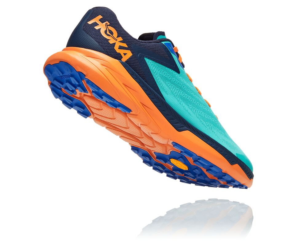 Men's Hoka One One Zinal Trail Running Shoes Atlantis / Outer Space | WIYEDR382