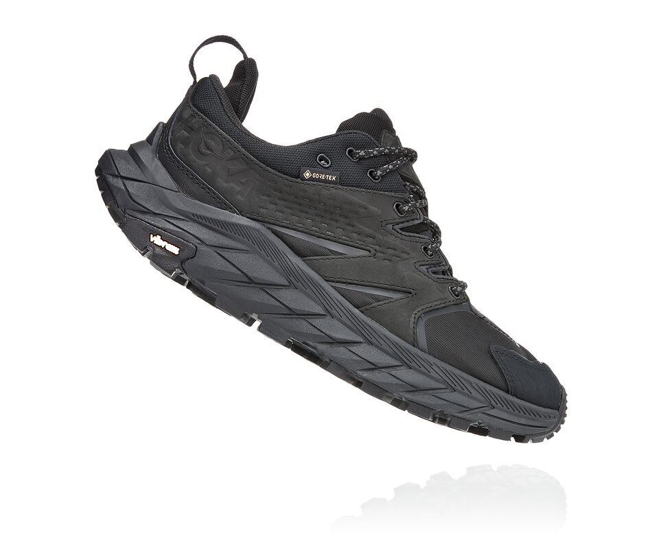 Women's Hoka One One Anacapa Low GORE-TEX Hiking Boots Black / Black | IAZLDG734