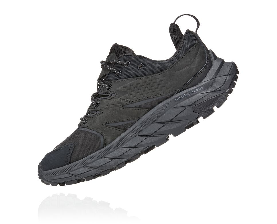 Women's Hoka One One Anacapa Low GORE-TEX Hiking Boots Black / Black | IAZLDG734