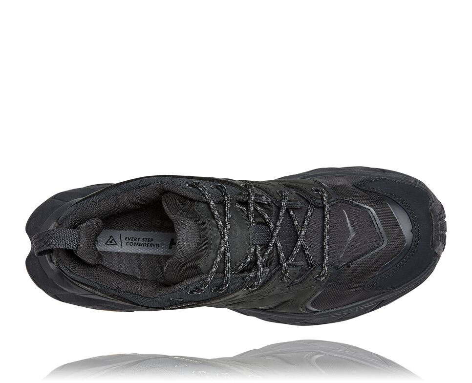 Women's Hoka One One Anacapa Low GORE-TEX Hiking Boots Black / Black | IAZLDG734