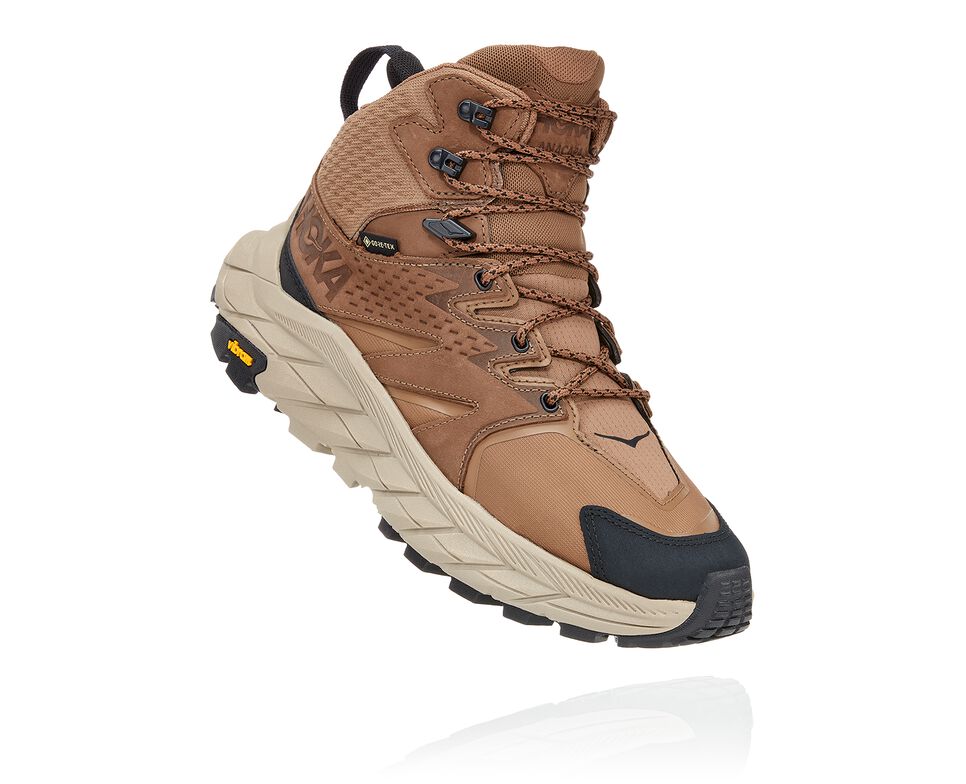 Women's Hoka One One Anacapa Mid GORE-TEX Hiking Boots Otter / Black | ZEKGNW024