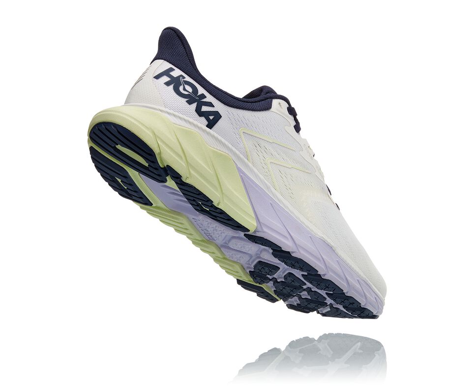 Women's Hoka One One Arahi 5 Road Running Shoes Blanc De Blanc / Outer Space | TUHFBN219