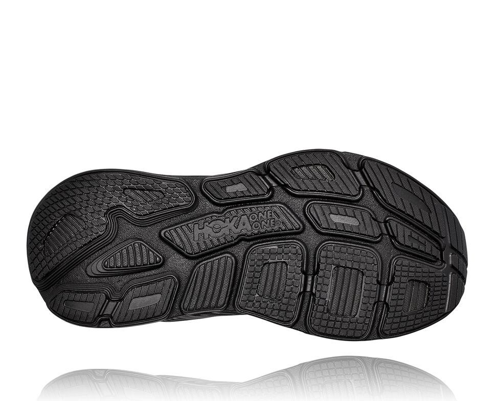 Women's Hoka One One Bondi 7 Road Running Shoes Black / Black | CVRHQZ216