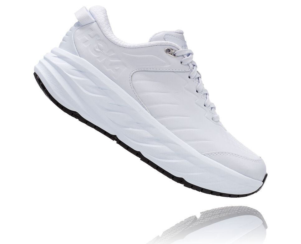 Women's Hoka One One Bondi Sr Road Running Shoes White | GWJMZX642