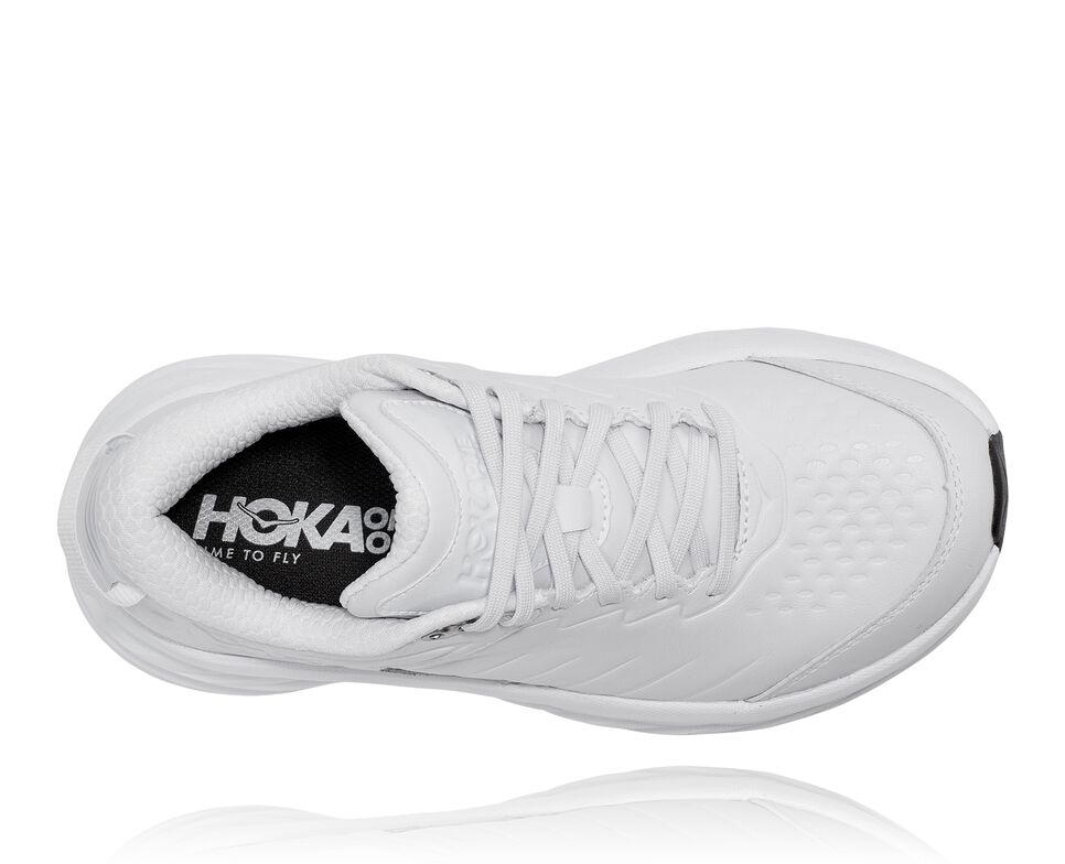 Women's Hoka One One Bondi Sr Road Running Shoes White | GWJMZX642