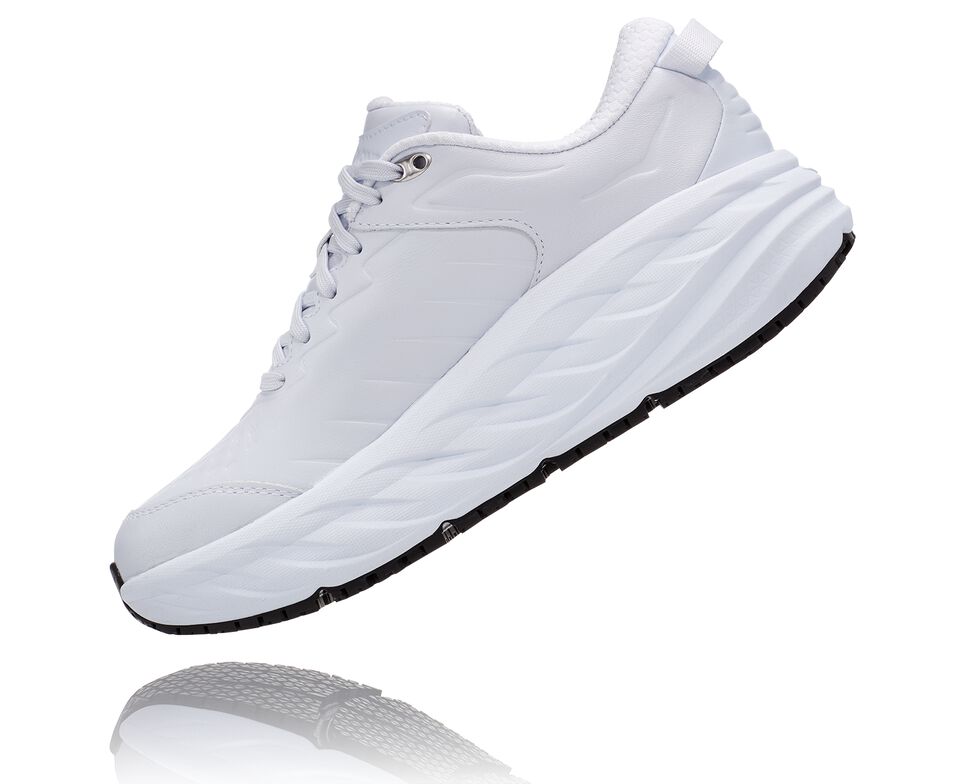 Women's Hoka One One Bondi Sr Road Running Shoes White | GWJMZX642