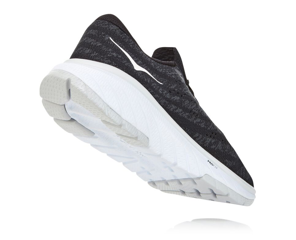 Women's Hoka One One Cavu 3 Road Running Shoes Black / White | ETHRPM378