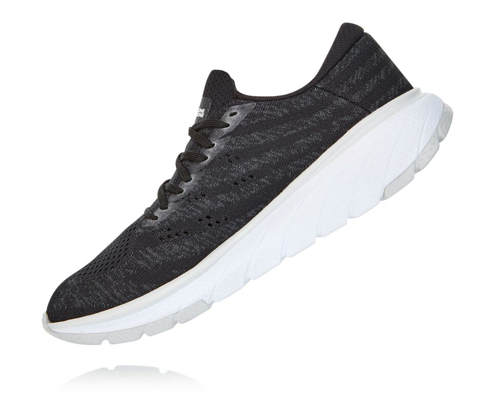 Women's Hoka One One Cavu 3 Road Running Shoes Black / White | ETHRPM378