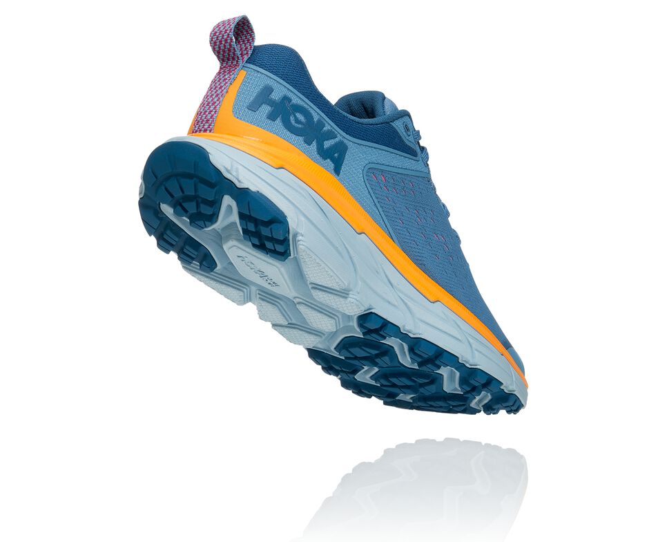 Women's Hoka One One Challenger ATR 6 Trail Running Shoes Provincial Blue / Saffron | ITQNWD756