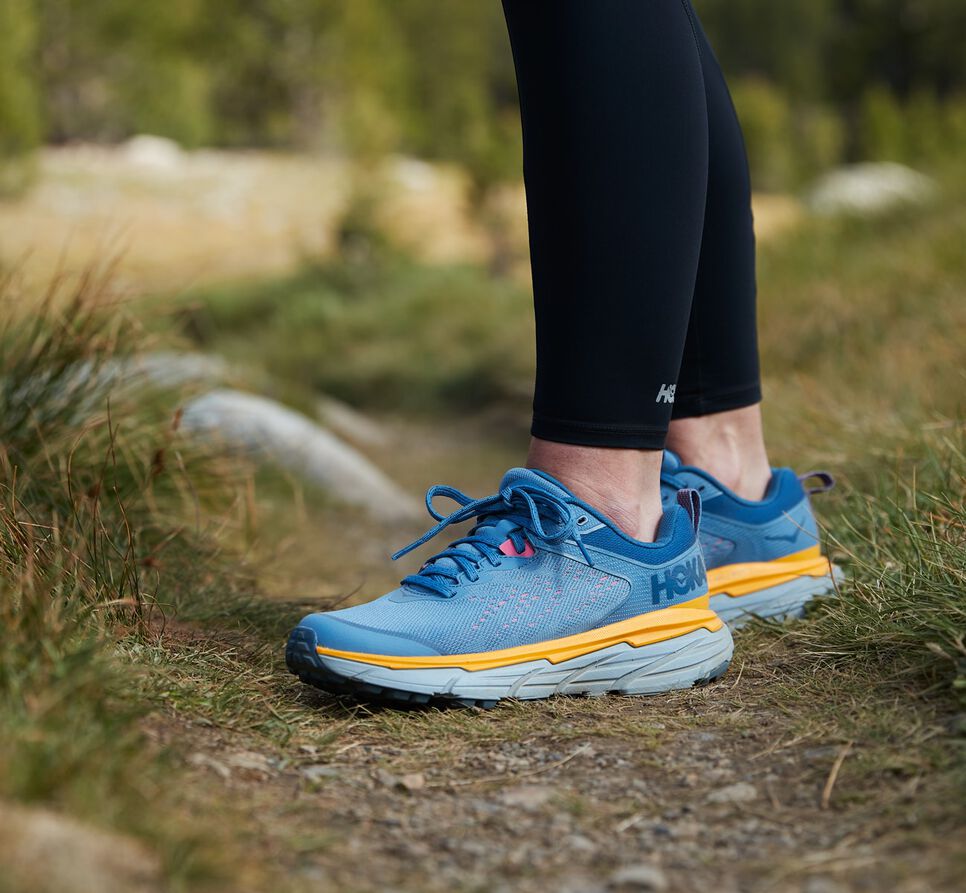 Women's Hoka One One Challenger ATR 6 Trail Running Shoes Provincial Blue / Saffron | ITQNWD756